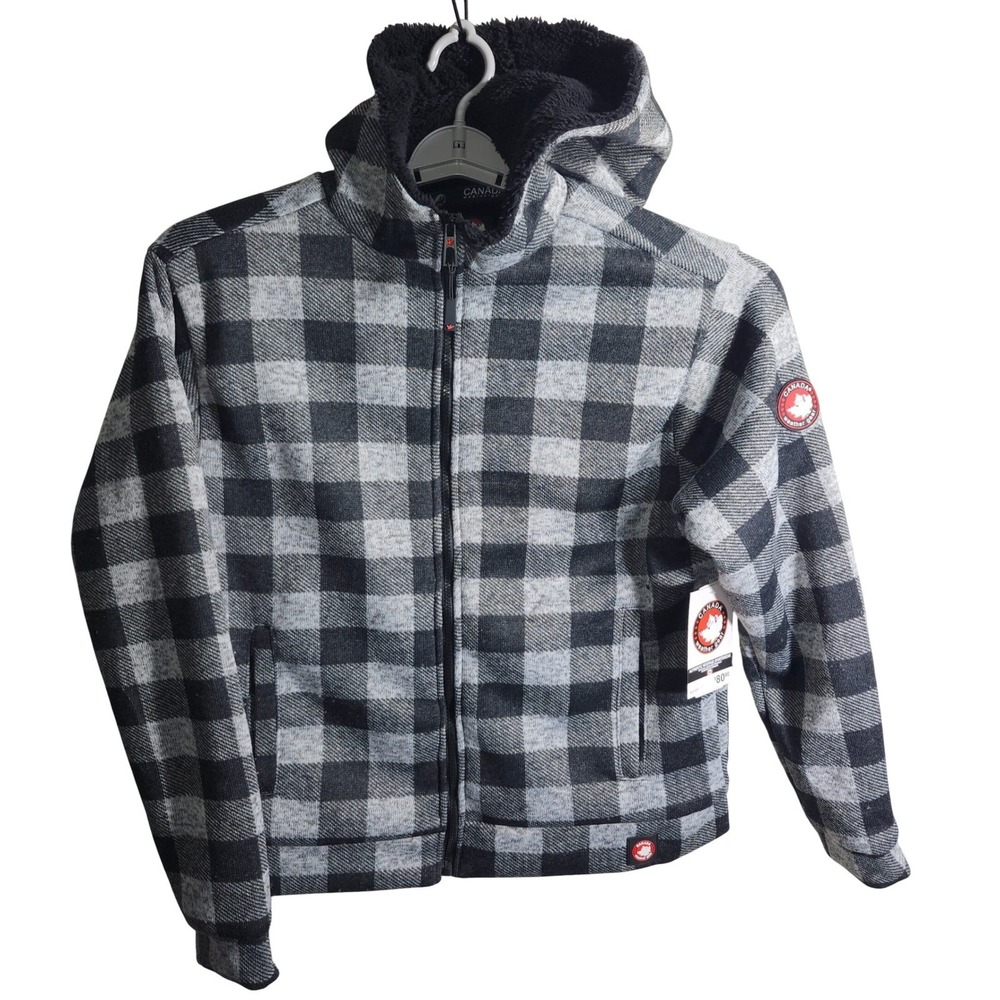 CANADA WEATHERGEAR Plaid Sherpa Lined Hooded‎ Jacket L Heritage Sportswear NEW